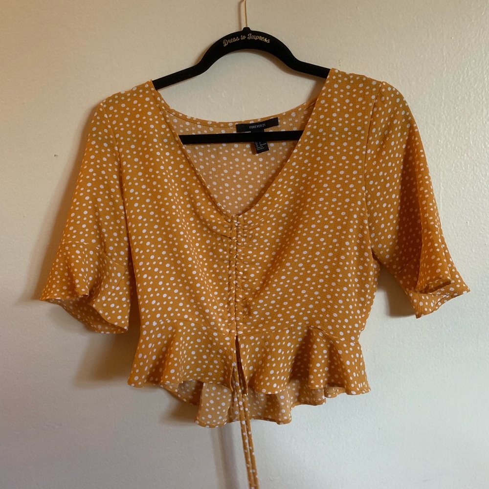 Yellow Polka Dot Blouse